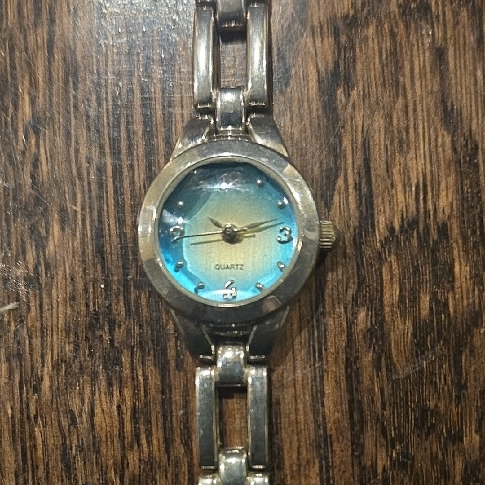 Silver Watch With Blue Dial Silver Watch With Blue Dial